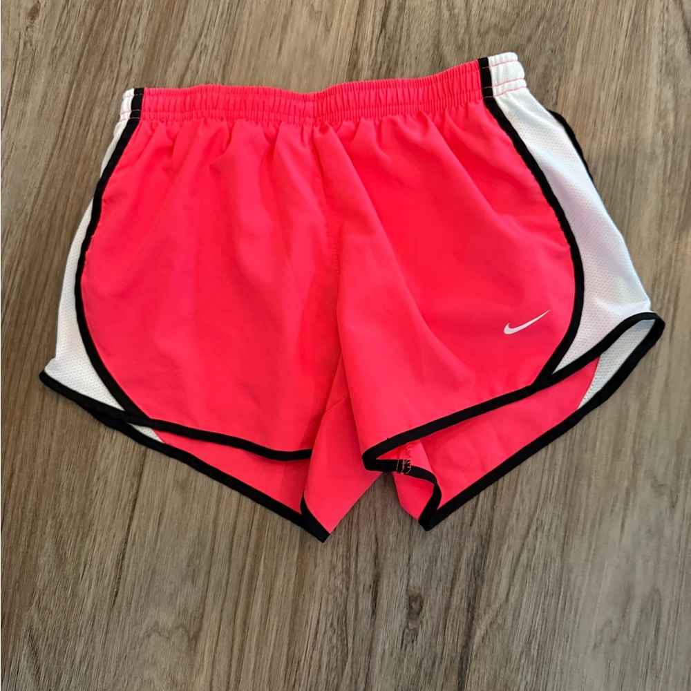Nike Kids Neon Pink and White Athletic Shorts